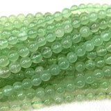 Green Prehnite Round Beads for Jewelry Making