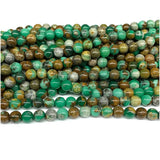 Green Smithsonite Round Beads Gemstone Jewelry Making DIY