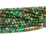 Green Smithsonite Round Beads Gemstone Jewelry Making DIY