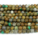 Green Smithsonite Round Beads Gemstone Jewelry Making DIY