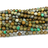 Green Smithsonite Round Beads Gemstone Jewelry Making DIY