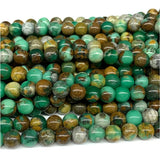 Green Smithsonite Round Beads Gemstone Jewelry Making DIY