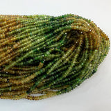 Green Tourmaline Natural Necklace Bracelets Earrings Ring Faceted Small Rondelle