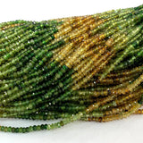 Green Tourmaline Natural Necklace Bracelets Earrings Ring Faceted Small Rondelle