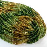 Green Tourmaline Natural Necklace Bracelets Earrings Ring Faceted Small Rondelle