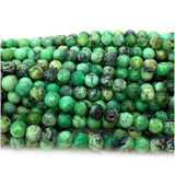 Green Variscite Callainite Amblygonite Round Beads For Jewelry Making