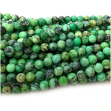 Green Variscite Callainite Amblygonite Round Beads For Jewelry Making