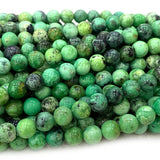 Green Variscite Callainite Amblygonite Round Beads For Jewelry Making
