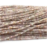 Kunzite Faceted Rondelle Beads Jewelry Making Gemstones Crystal DIY