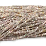Kunzite Faceted Rondelle Beads Jewelry Making Gemstones Crystal DIY