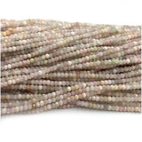 Kunzite Faceted Rondelle Beads Jewelry Making Gemstones Crystal DIY