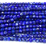 Natural Lapis Lazuli Cube Beads for DIY Jewelry Making