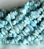 Larimar Natural Gemstone Crystal Nugget Chip Loose Beads for Jewellery Making
