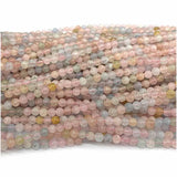 Morganite Round Loose Beads Natural Gemstones DIY Jewelry Making