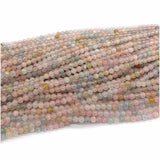 Morganite Round Loose Beads Natural Gemstones DIY Jewelry Making