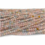 Morganite Round Loose Beads Natural Gemstones DIY Jewelry Making