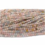 Morganite Round Loose Beads Natural Gemstones DIY Jewelry Making