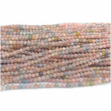 Morganite Round Loose Beads Natural Gemstones DIY Jewelry Making