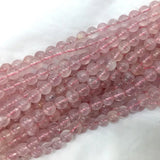 Mozambique Rose Quartz Round Beads for Jewelry Making