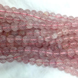 Mozambique Rose Quartz Round Beads for Jewelry Making