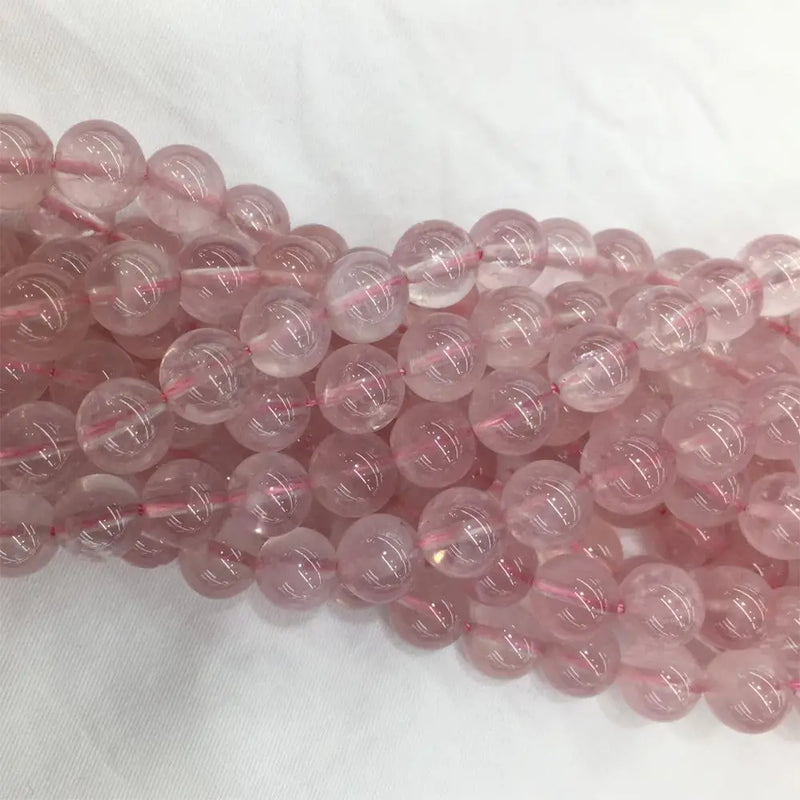 Mozambique Rose Quartz Round Beads for Jewelry Making