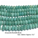 Natural Amazonite Faceted Round Rondelle Edge Cube Coin Disc Beads