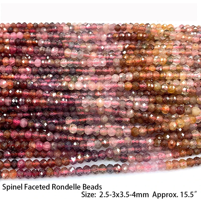 Natural Spinel Faceted Round Beads For Jewelry Making