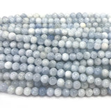 Natural Angelite Anhydrite Celestite Celestine Round Beads 6mm 8mm 10mm 12mm