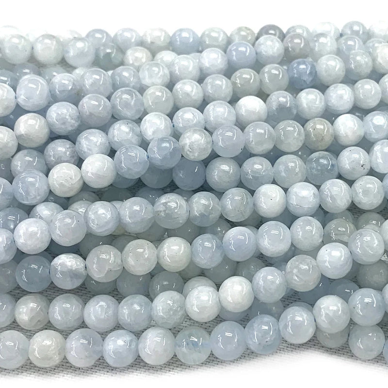 Natural Angelite Anhydrite Celestite Celestine Round Beads 6mm 8mm 10mm 12mm