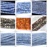 Chalcedony Agate Faceted Cube Disc Beads for Jewelry Making