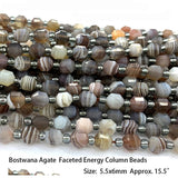 Chalcedony Agate Faceted Cube Disc Beads for Jewelry Making