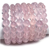 Natural Rose Quartz Crystal Bracelet Round Beads