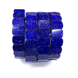 Dark Lapis Lazuli Rectangle Stretch Bracelet
