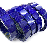 Dark Lapis Lazuli Rectangle Stretch Bracelet