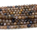 Sunstone Gemstone Round Loose Beads for Jewelry Making