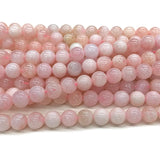 Natural Pink Morganite Gemstone DIY Round Loose Beads 07550