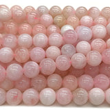 Natural Pink Morganite Gemstone DIY Round Loose Beads 07550