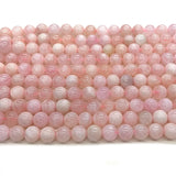 Natural Pink Morganite Gemstone DIY Round Loose Beads 07550