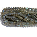 Gray Labradorite Round Loose Beads for Jewelry Making