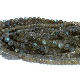 Gray Labradorite Round Loose Beads for Jewelry Making