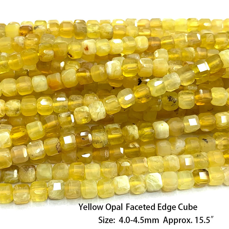 Natural Opal Faceted Round Cube Chip Coin Disc Beads