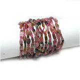 Tourmaline Nugget Round Beads Bracelets Clear Multi-color Charms Gemstones