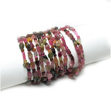 Tourmaline Nugget Round Beads Bracelets Clear Multi-color Charms Gemstones