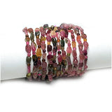 Tourmaline Nugget Round Beads Bracelets Clear Multi-color Charms Gemstones