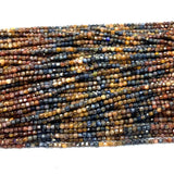 Pietersite Edge Cube Faceted Beads