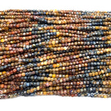 Pietersite Edge Cube Faceted Beads