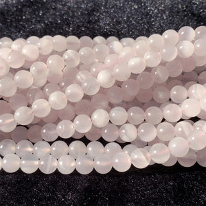 Pink Calcite Iceland Spar Necklace Bracelets Earrings Ring Round Beads
