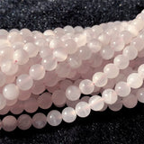 Pink Calcite Iceland Spar Necklace Bracelets Earrings Ring Round Beads