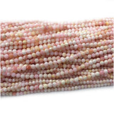 Pink Shell Faceted Round Beads for Jewelry Making