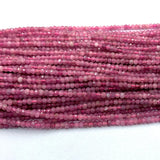 Pink Tourmaline Faceted Small Rondelle Beads for Jewelry Making